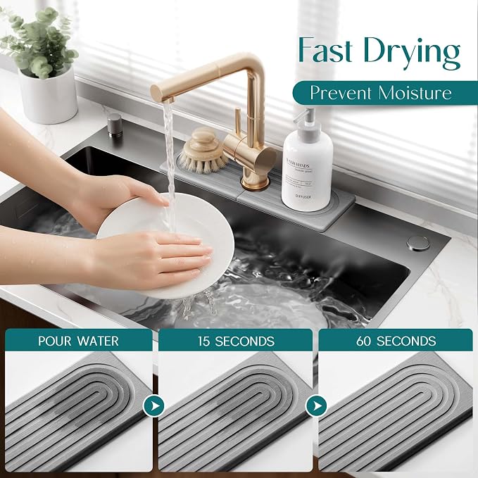 eormoe Faucet Mat for Kitchen Sink - Image 3