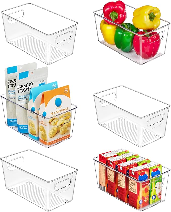 Vtopmart Clear Plastic Storage Bins, Countertops, Freezer Organization and by Vtopmart