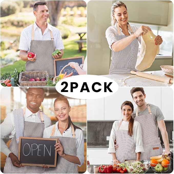 BeLuyi 2 Pack Adjustable Bib Apron - Image 6