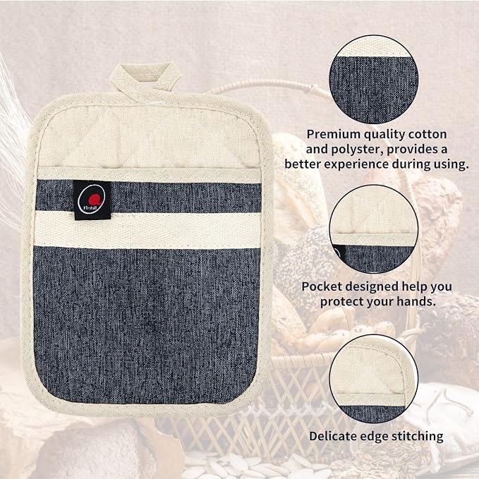 Oven Mitts and PotHolders Sets, Non-Slip Neoprene Oven Mitts are Suitable - Image 4