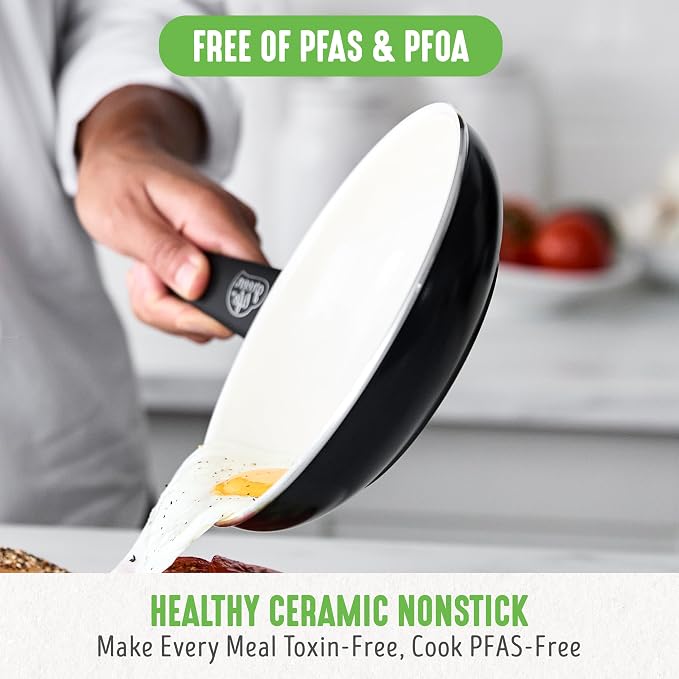 GreenLife Soft Grip Healthy Ceramic Nonstick 23 Piece Kitchen Cookware Pots and - Image 2
