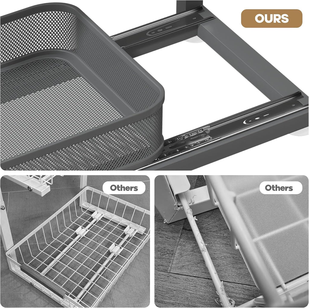 2-Pack 21.3 IN Depth Under Sink Organizer With Next-Gen Ball-Bearing