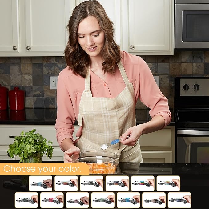 Spring Chef Stainless Steel Magnetic Measuring Spoons Set of 8 - Image 5