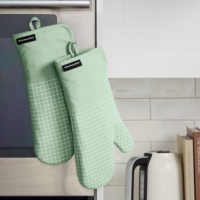 KITCHENAID Gourmet Series Gridlines Oven Mitts 2-Pack Set, Heat Resistant up to - Image 5