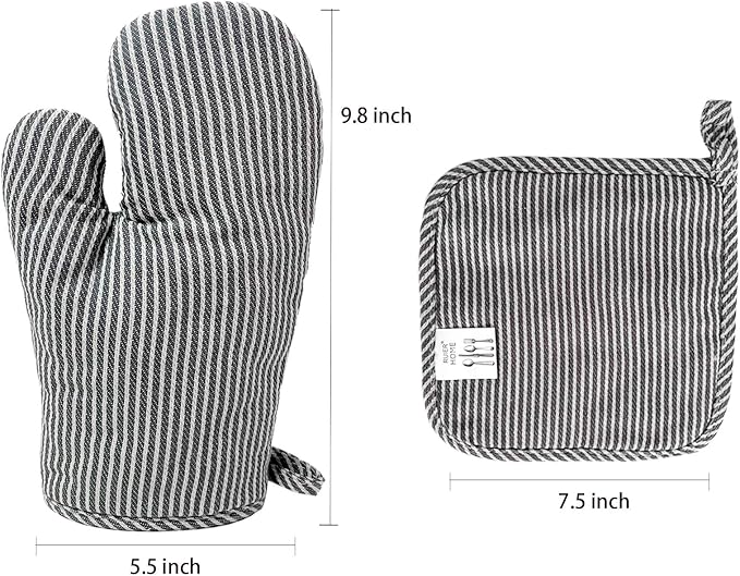 4Pcs Oven Mitts and Pot Holders, Heat Resistant Oven Mitts Set - Image 3