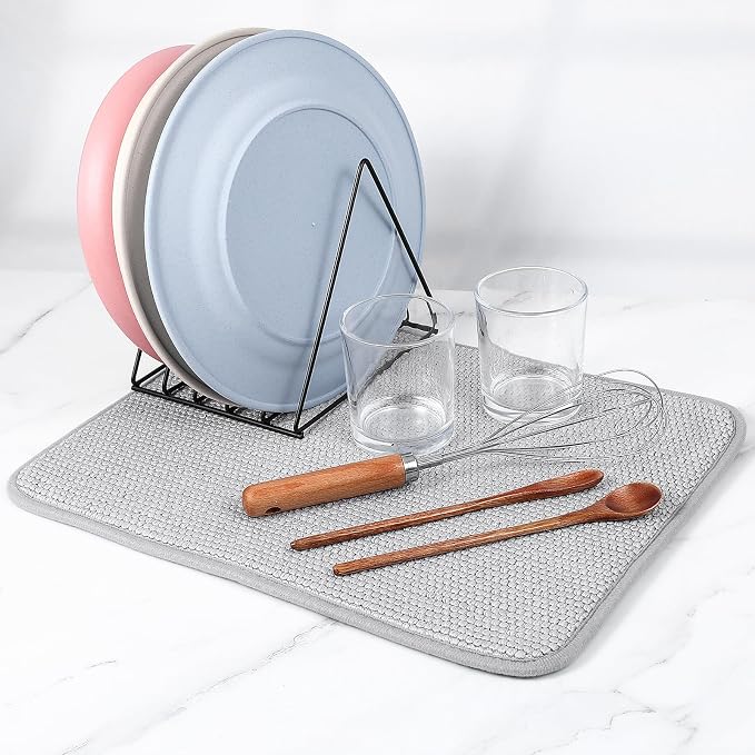 Giantree Small Microfiber Dish Drying Mat, Absorbent Dish Drainer Mats - Image 6