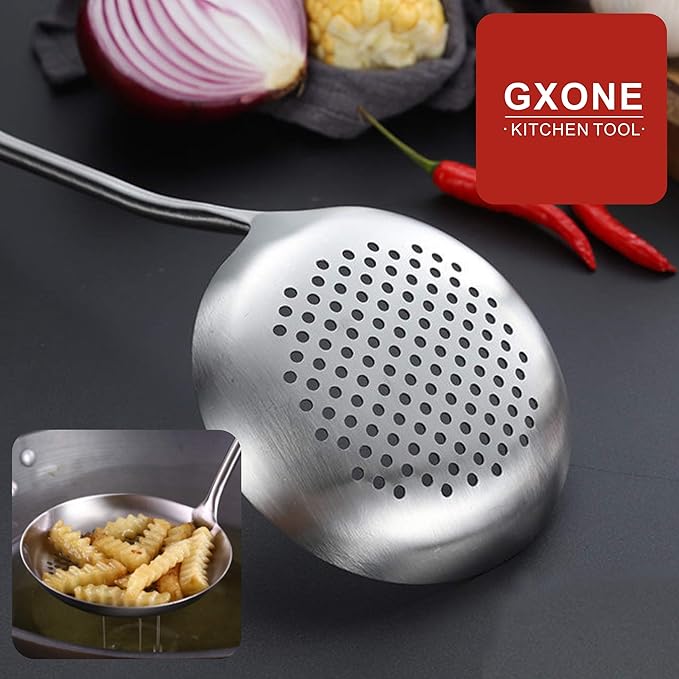 Slotted Spoon, 304 Stainless Steel Skimmer Spoon - Image 5