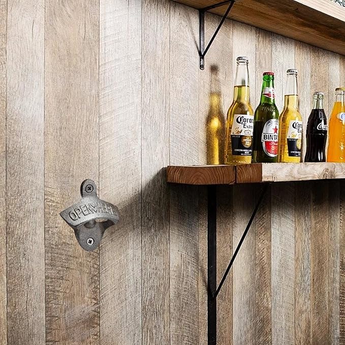 ZOOFOX 12-Piece Wall Mounted Vintage Metal Bottle Opener - Image 6