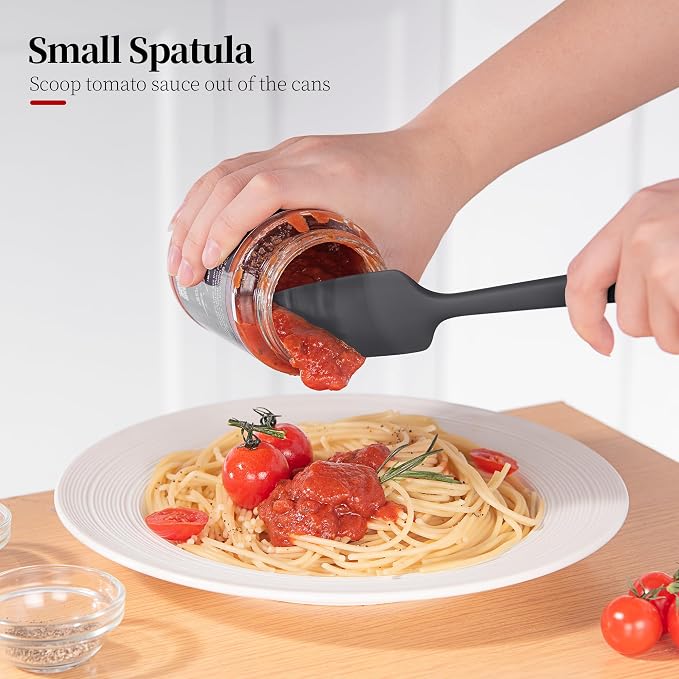 Heat Resistant Silicone Spatula Set of 3, Luxiwise 600ºF High Temp Baking - Image 7
