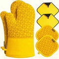 Oven Mitts and Pot Holders Sets 6pcs, Kitchen Oven Glove, High Heat Resistant by OvenMitts