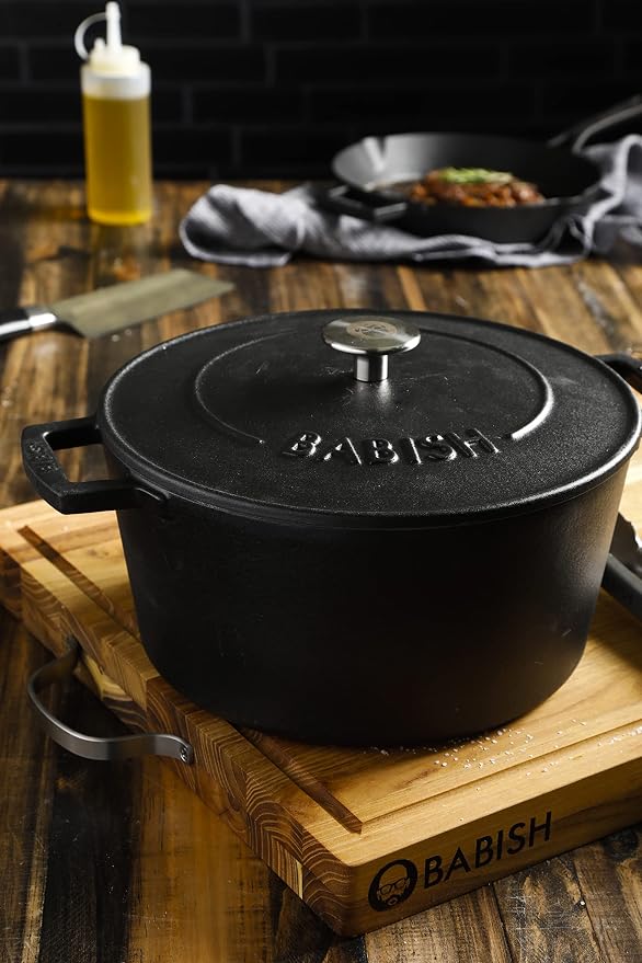 Babish 6-Quart Round Enameled Cast Iron Dutch Oven - Image 6