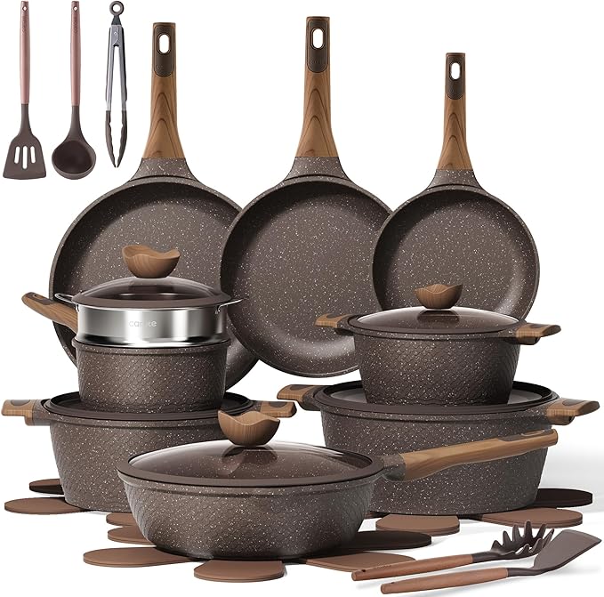 CAROTE 26PCS Pots and Pans Set Non Stick, Cookware Set Pots and Pans Induction by CAROTE