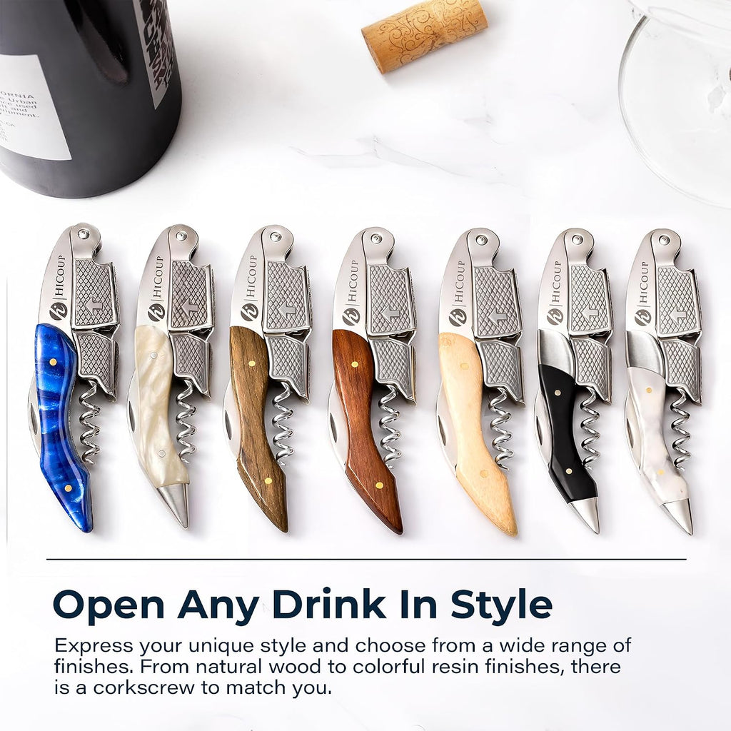 HiCoup Wine Opener - Professional Corkscrews for Wine Bottles w/Foil