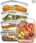 Vtopmart 5 Pack 35oz Glass Food Storage Containers by Vtopmart