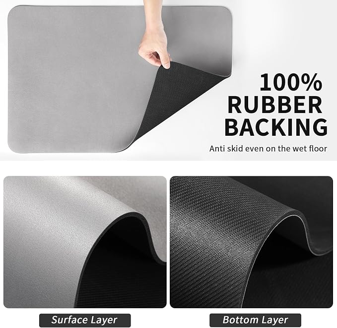 HotLive Dish Drying Mat for Kitchen Counter, Heat Resistant Drainer Mats - Image 5