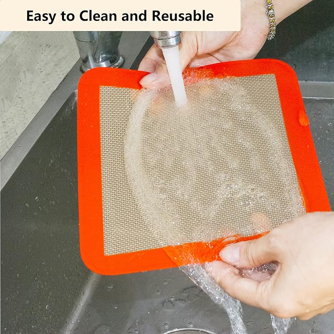 Square Silicone Baking Mats for 9 Inch Cake Pan, 8.5" Food Grade Non-stick - Image 3