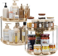 LAMU 2 Pack 2 Tier Lazy Susan Turntable Organizer 9.25'' Rotating Spice Rack by YourHome-OrganizationHelper