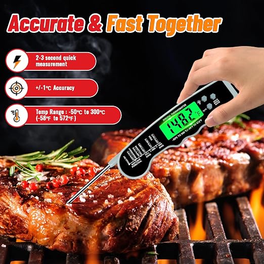 Stocking Stuffers for Men Women Adults: Meat Thermometer Digital, Instant Read - Image 2