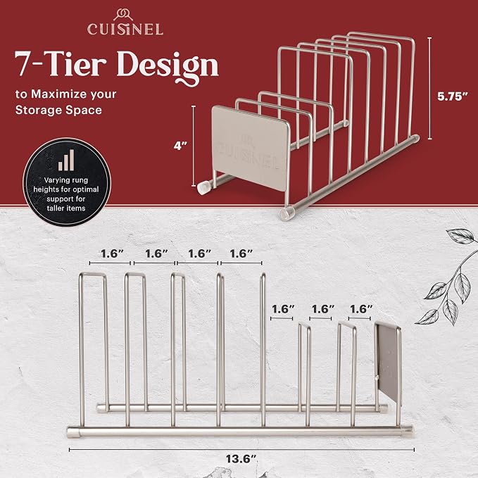 Cuisinel Lid and Dish Organizer Rack - Image 4