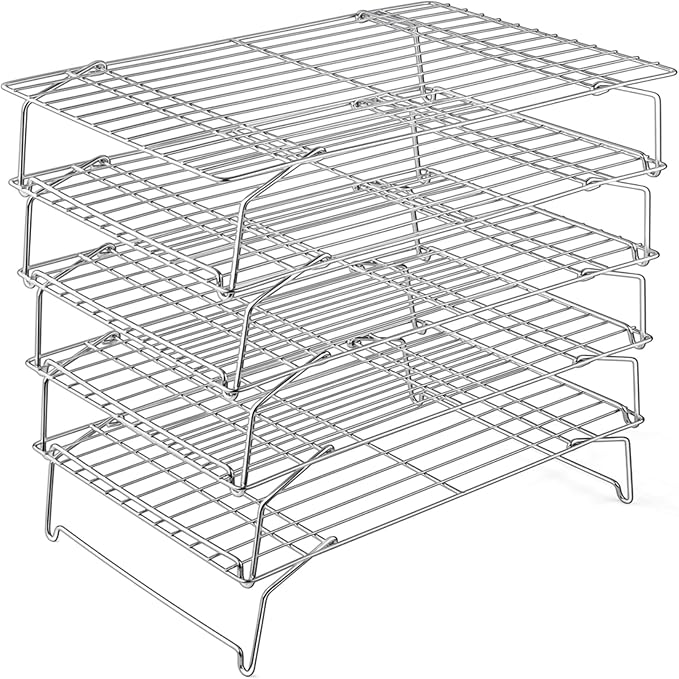 P&P CHEF Cooling Rack, 5-Tier Stainless Steel Stackable Baking Cooking Racks by PPCHEF
