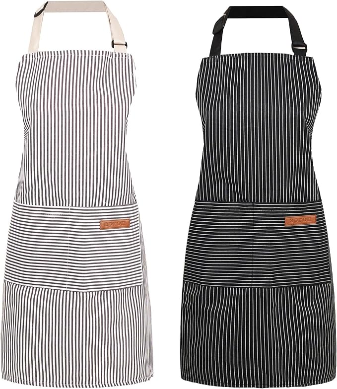 2 Pack Cooking Aprons Adjustable Bib Apron by Unknown
