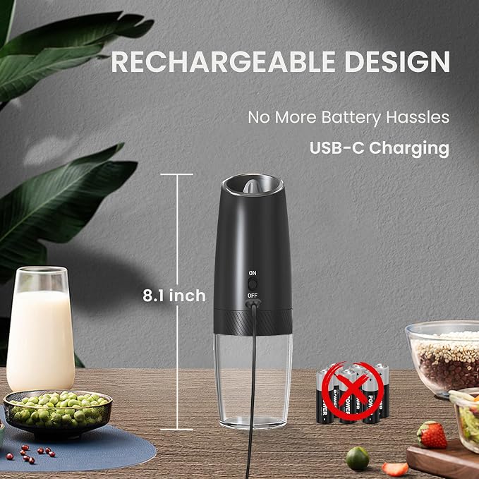 Rechargeable Salt And Pepper Grinder Set - Image 4