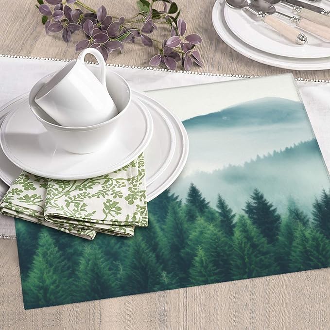 Forest Trees Mountain Dish Drying Mat 16x18 Inch, Microfiber Absorbent Fast Dry - Image 7
