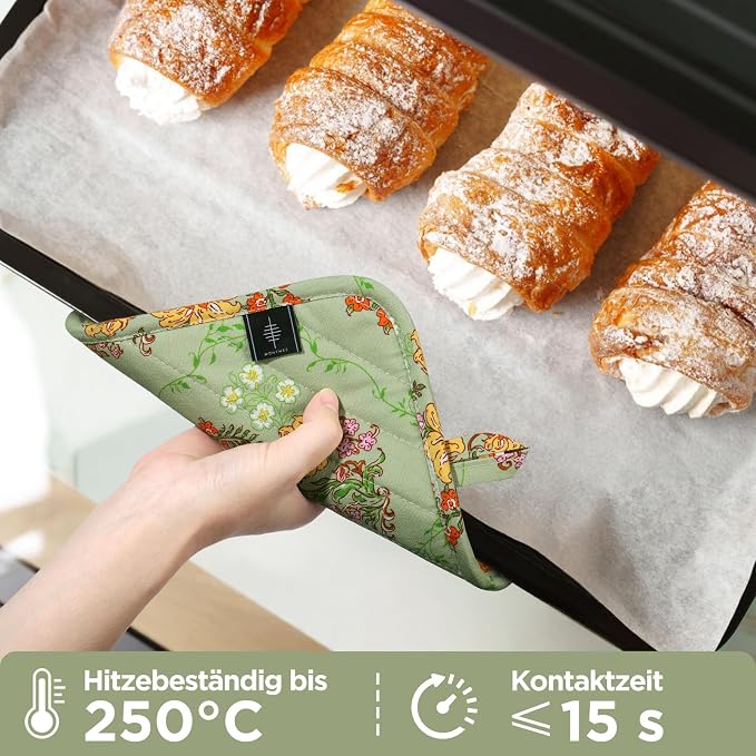 BONTHEE Pot Holders for Kitchen Heat Resistant Hot Pads for Countertops Oven - Image 2