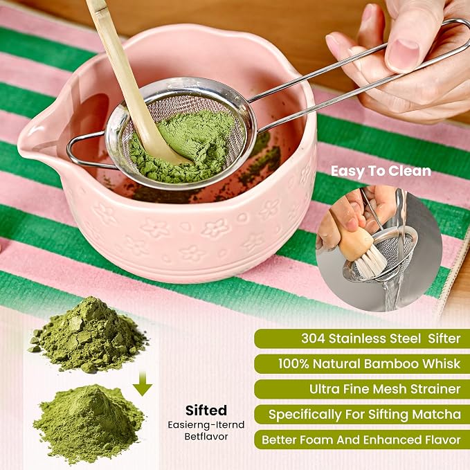NOVANIA Pink Matcha Whisk Set - Image 4