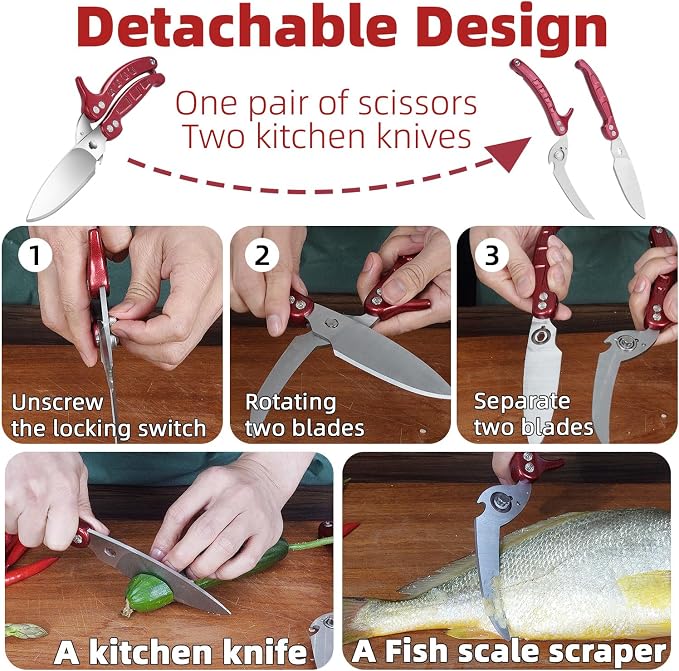 Heavy Duty Poultry Shears Scissors, Kitchen Shears - Image 5