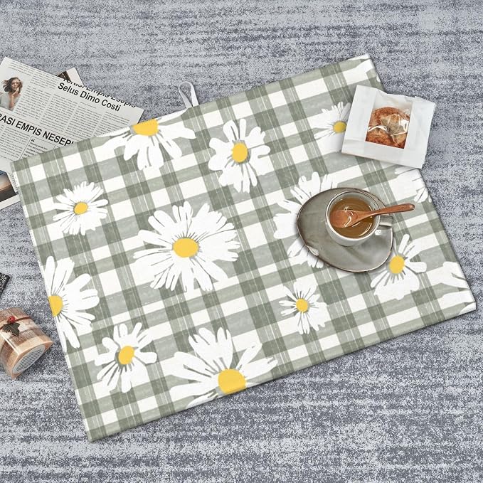 Daisy Dish Drying Mat For Kitchen Counter Absorbent Large Kitchen Fast Dry Pad - Image 8