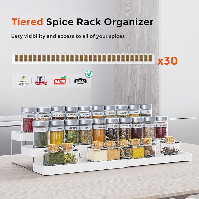 2 Pack Expandable Spice Rack Organizer - Image 3