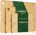 3PCS Bamboo Cutting Board Set by Funnydin