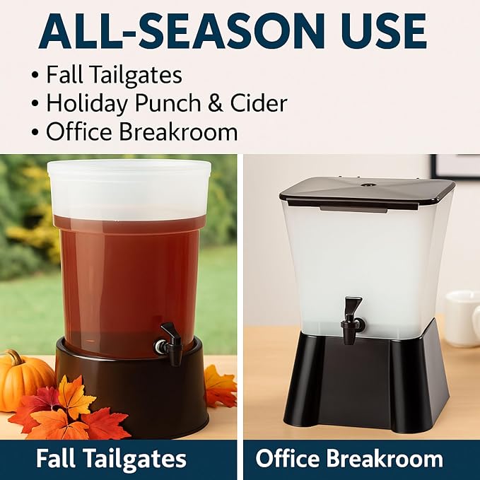 Carlisle FoodService Products Round Beverage Dispenser, Durable Drink Dispenser - Image 4