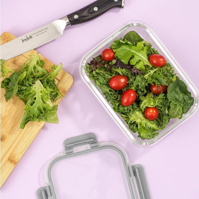 JoyJolt 24pc Borosilicate Glass Storage Containers - Image 7