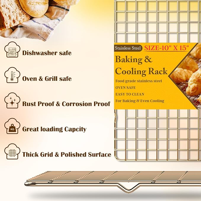 2-Pack Cooling Racks for Cooking and Baking - Image 2