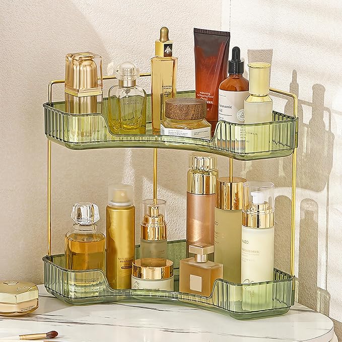 Aveniee Corner Bathroom Counter Organizer, Bathroom Countertop Shelf Makeup by Aveniee