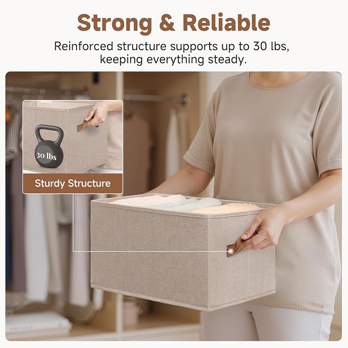 StorageWorks Shelf Baskets for Organization, Linen Closet Organizers and - Image 5