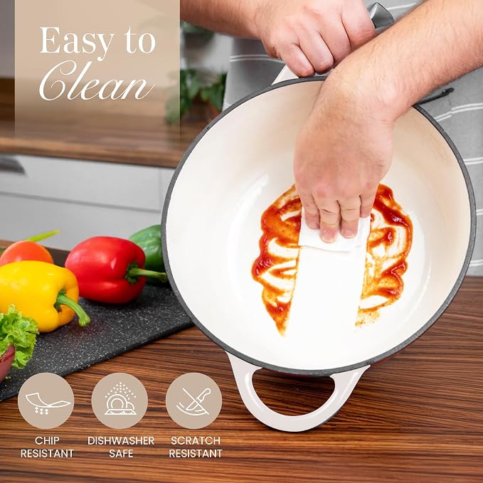 Nuovva Enamelled Cast Iron Dutch Oven Pot - Image 9