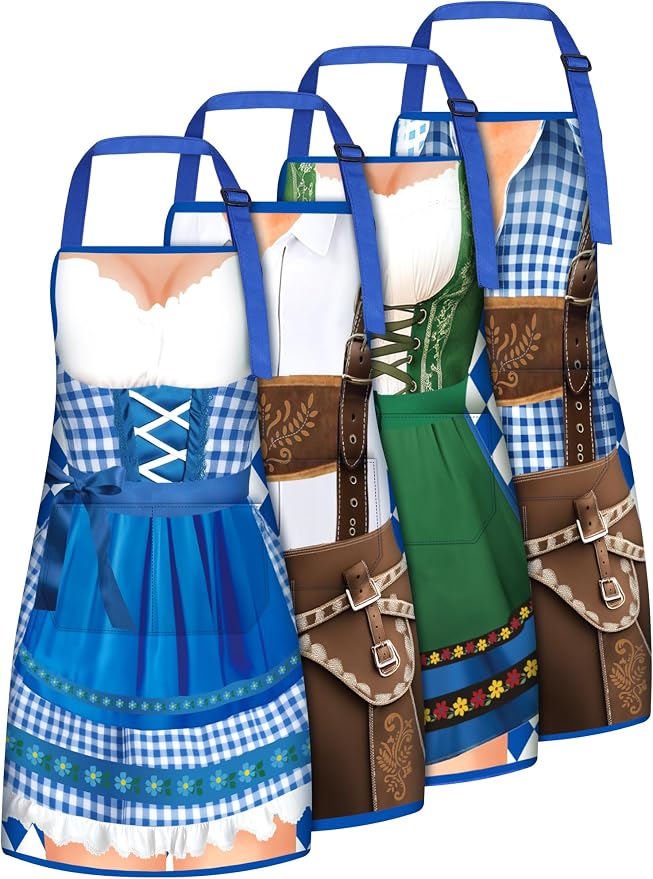 Geetery 4 Pcs Chicken Aprons for Women Rooster Print Apron Waterproof by Geetery