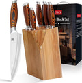 MSY BIGSUNNY 7pcs Knife Block Set, German Steel Chef Knife Set, Precious by MSYBIGSUNNY