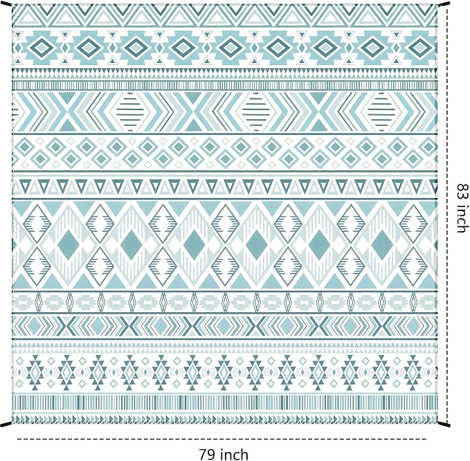 HIHOHO Beach Blanket Waterproof Sandproof Extra Large Beach Mat 79" X - Image 2
