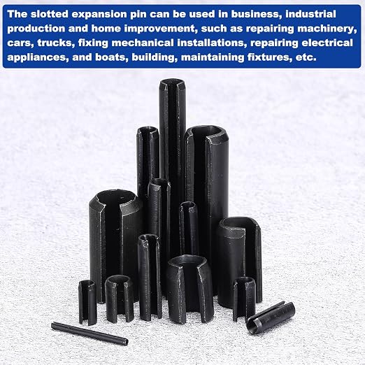 MECCANIXITY 60Pcs Slotted Split Roll Pins 7/50 Inch Dia. 1 Inch Length 65Mn - Image 5