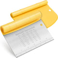 Urbanstrive Bench Scraper for Baking, Stainless Steel Dough Cutter and Scraper by Urbanstrive