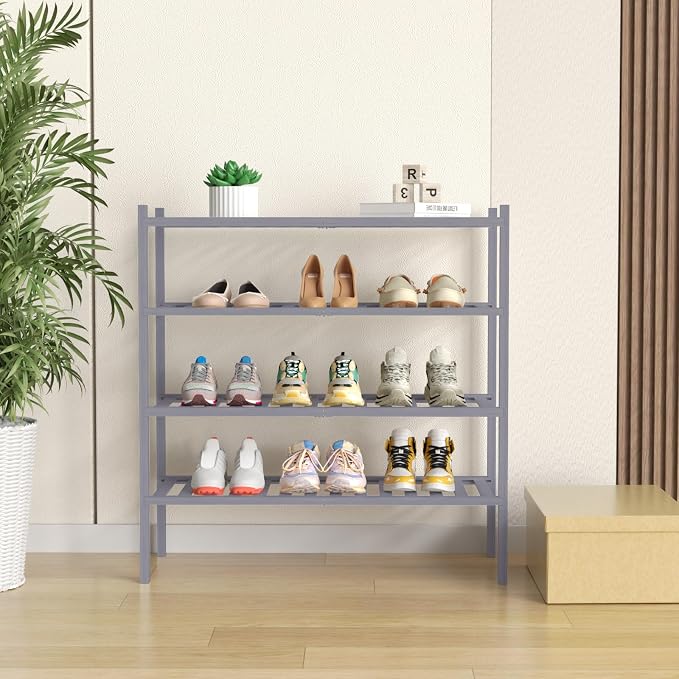 ROMGUAR CRAFT 4 Tier Bamboo Shoe Rack - Image 2