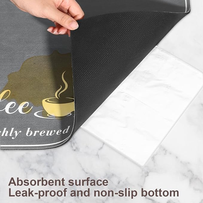 CooRug Absorbent Coffee Mat, Fashion Dish Drying Mat - Image 8