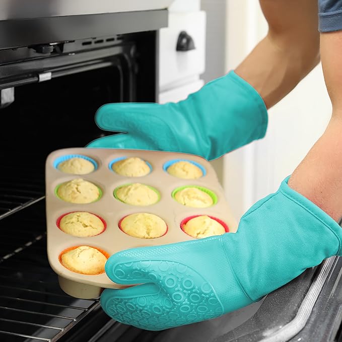 BPA-Free Soft Silicone Oven Mitts - Image 8