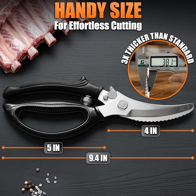Poultry Shears Heavy Duty – Stainless Steel Chicken Shears - Image 2