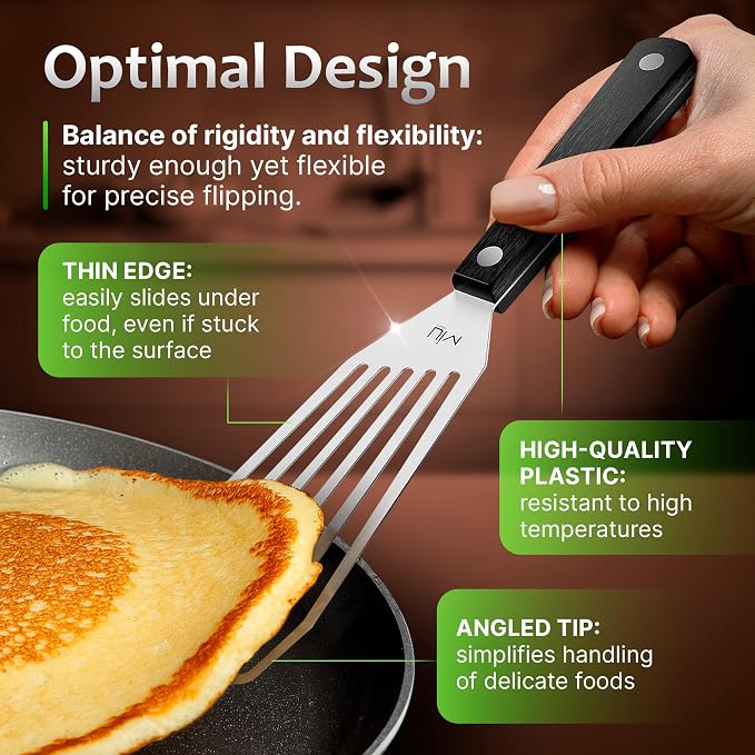 MIU Fish Spatula Stainless Steel, Polished Metal, Corrosion Resistant, Kitchen - Image 3