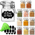ComSaf Set of 12 Square Glass Spice Jars by ComSaf